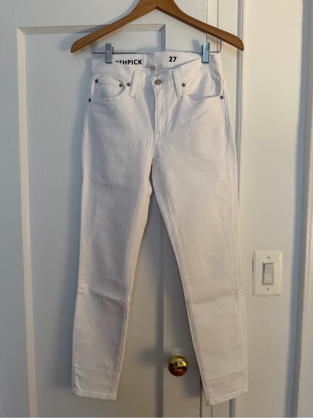 J. Crew White toothpick Jeans - Women's